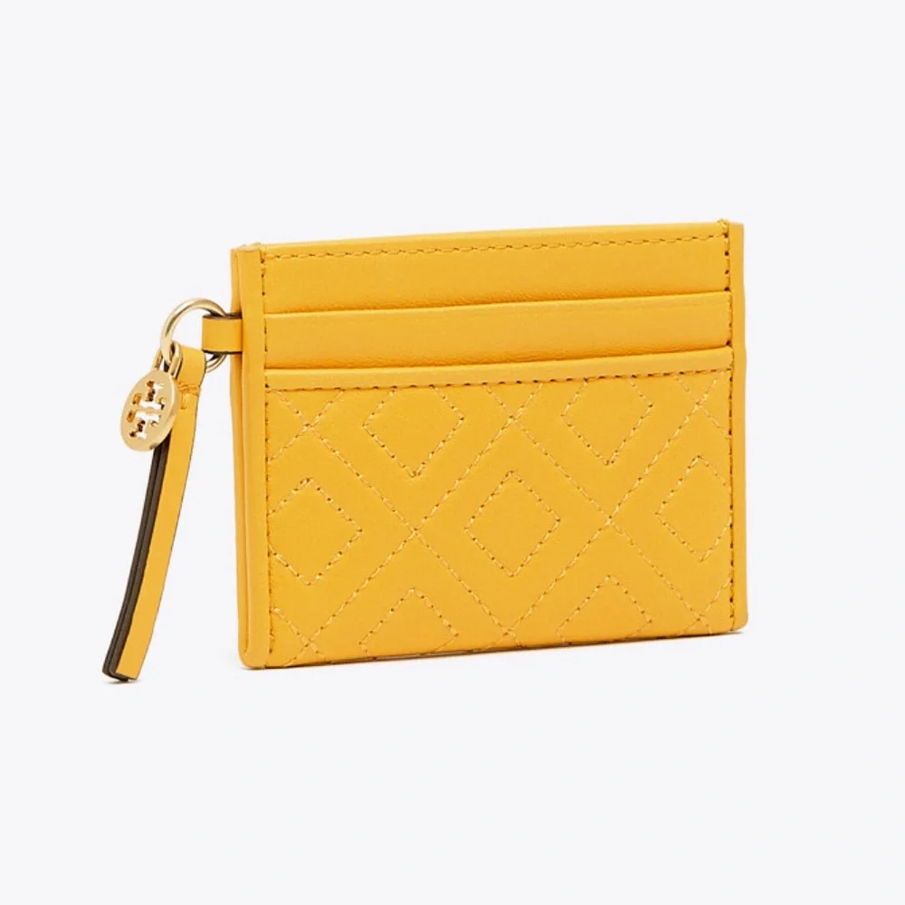 NWT Tory Burch Fleming slim card case in Daylily